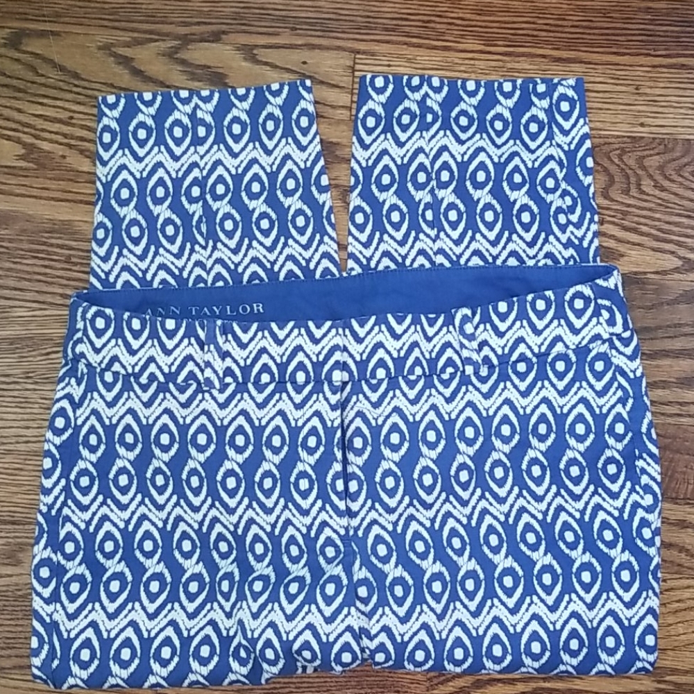 Ann Taylor Carnegie Crop IKAT cropped pant